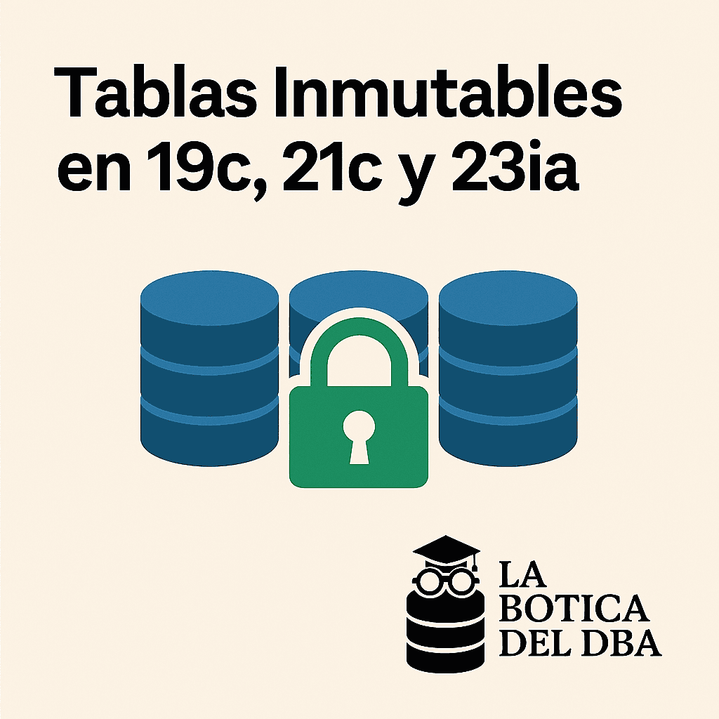 Tablas Inmutables en 19c, 21c y 23ia